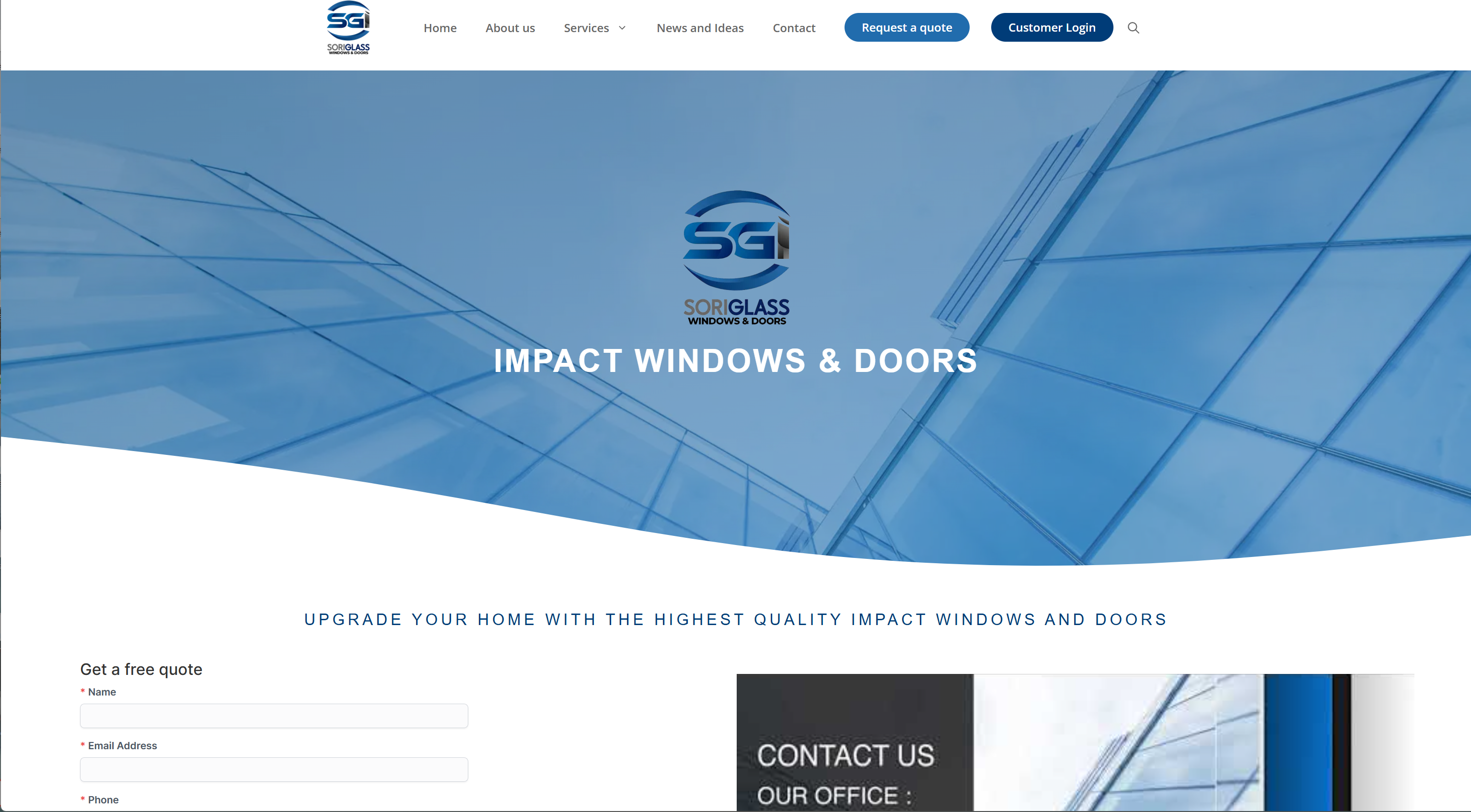 Sitio web de Soriglass
